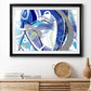 Blue Flow - Modern Framed Art Print