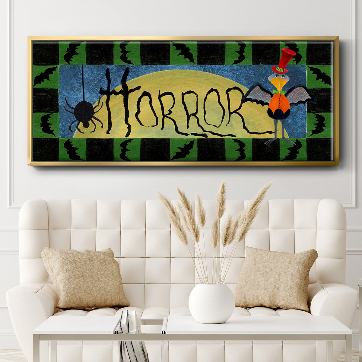 Halloween Trick or Treaters Collection D - Floater Framed Canvas Print