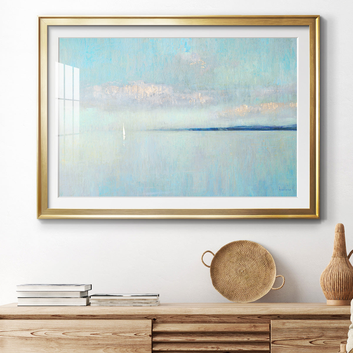 Sunrise Haze - Modern Framed Art Print