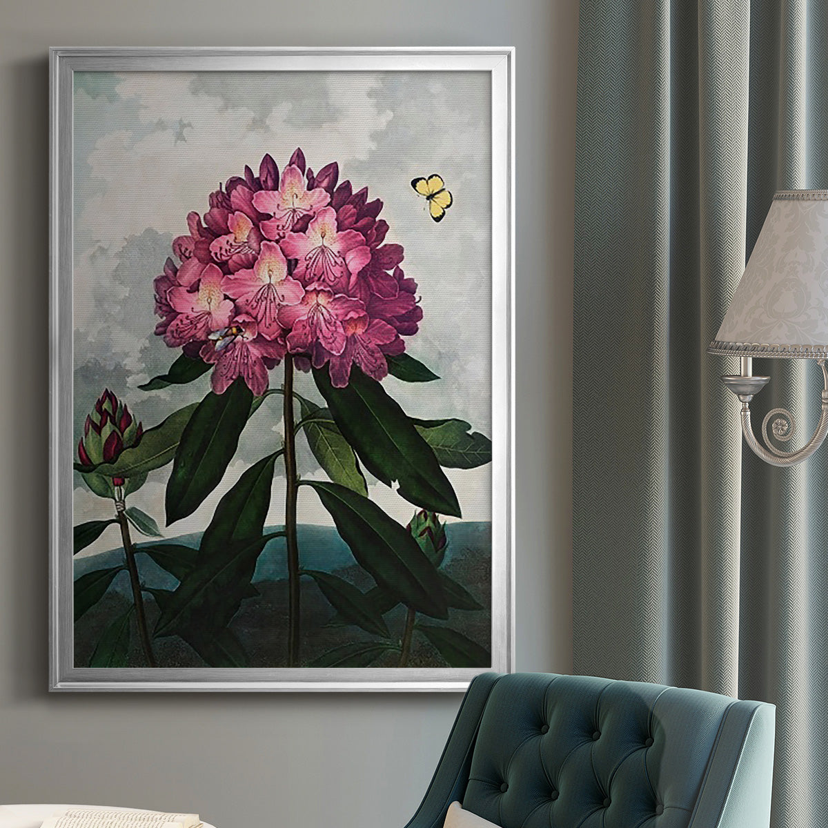 Temple of Flora X - Modern Framed Canvas Print