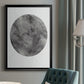 Graphite Moon II - Modern Framed Canvas Print