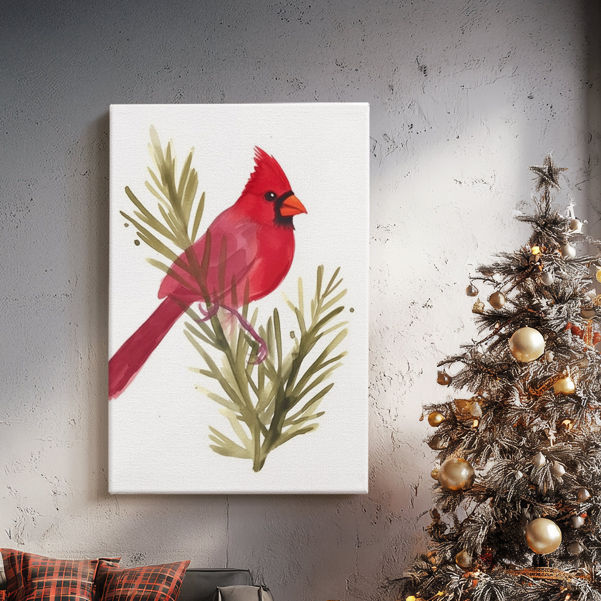 Crimson Dawn Whisper - Canvas Art Print