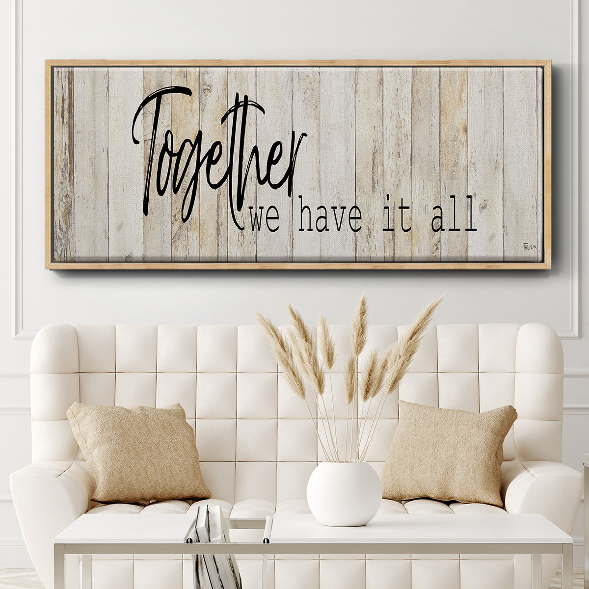 Together We Have - Floater Framed Canvas Print