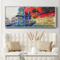 The Red House, 1908 - Floater Framed Canvas Print