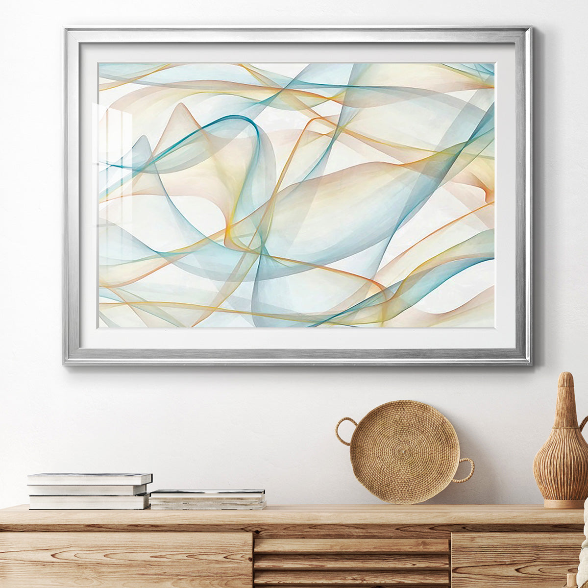Curves and Waves V - Modern Framed Art Print