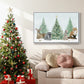 Christmas in the Forest Collection A - Framed Gallery Wrapped Canvas in Floating Frame