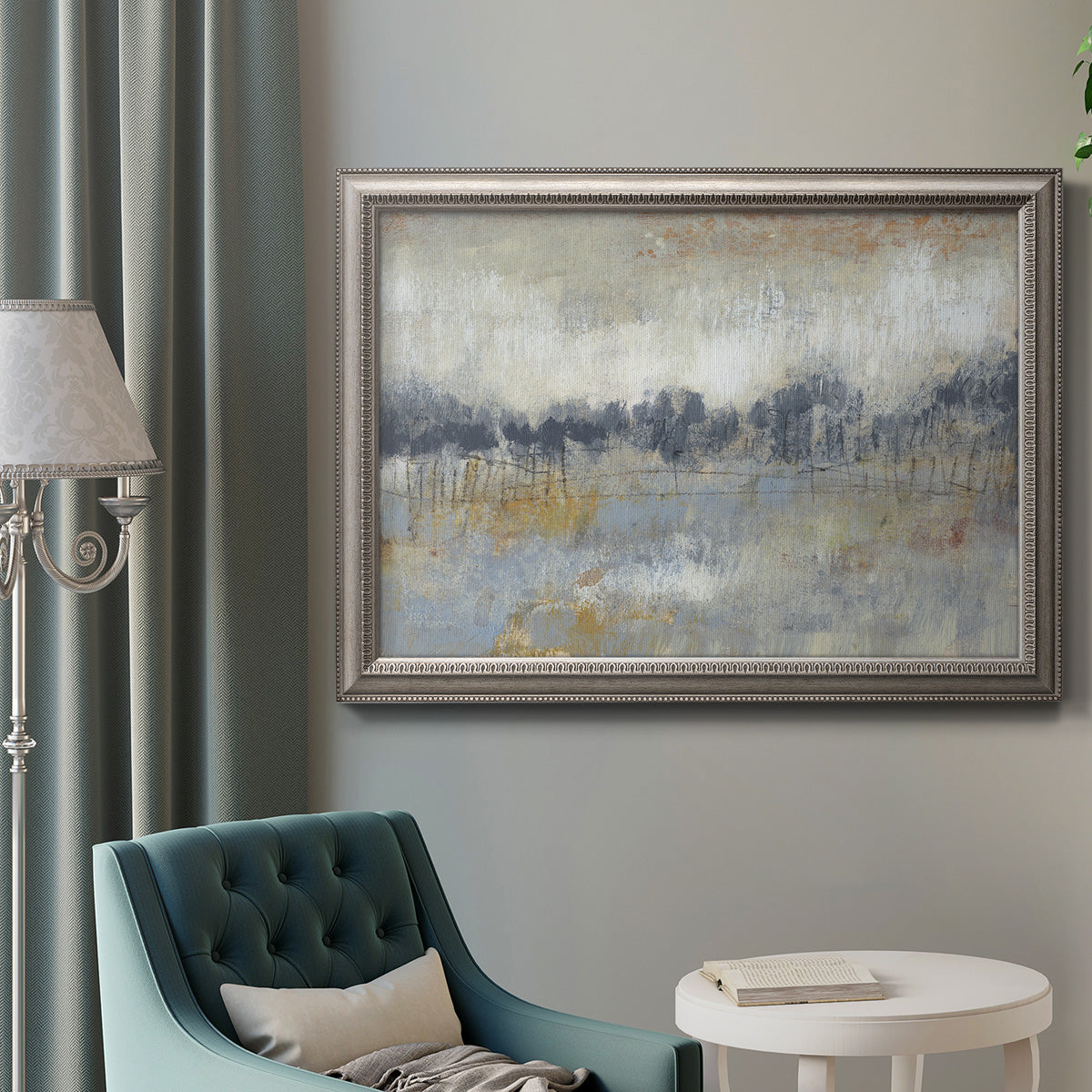 Cool Grey Horizon II Premium Framed Canvas- Ready to Hang