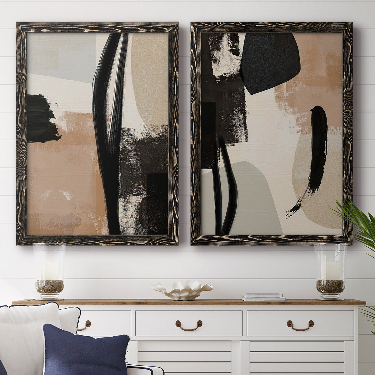 Selective Arrangement I - Premium Framed Canvas 2 Piece Set - Ready to Hang