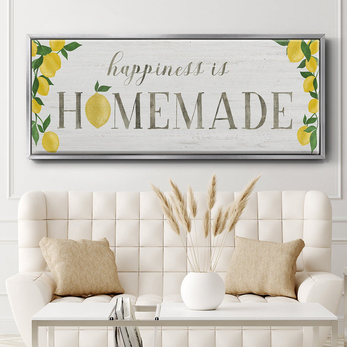 Homemade Lemons - Floater Framed Canvas Print