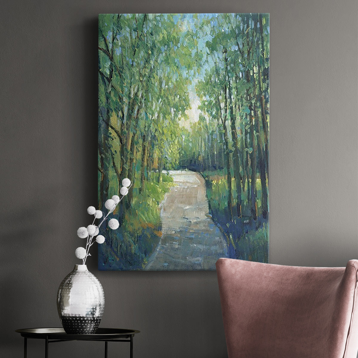 Golden Light Pathways I - Canvas Art Print