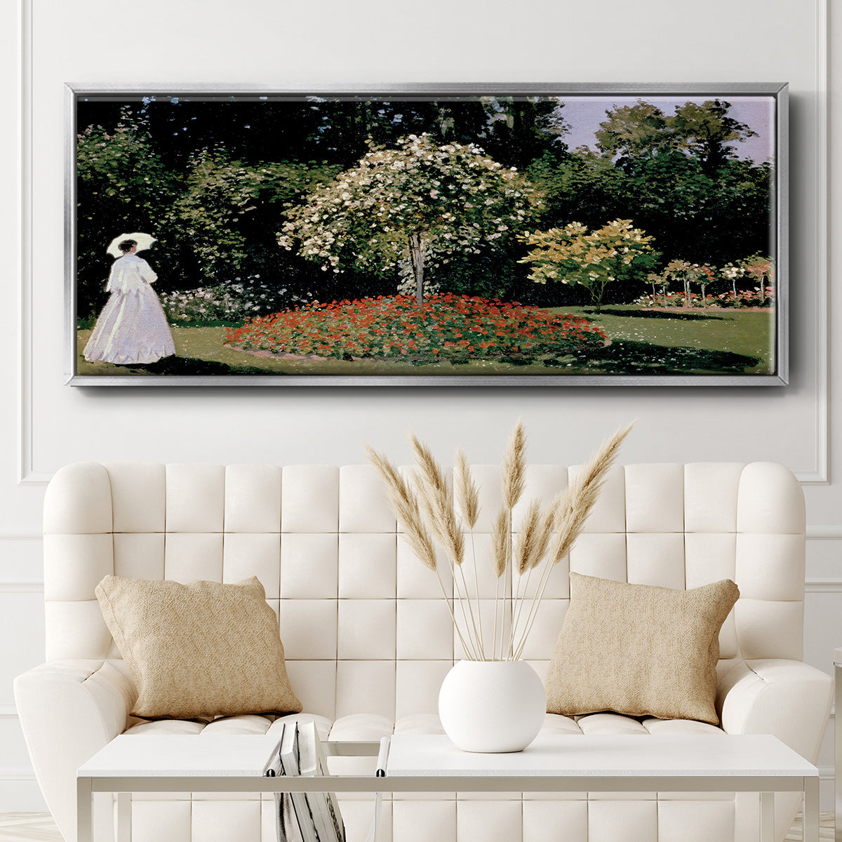 Jeanne Marguerite Lecadre in the Garden - Floater Framed Canvas Print