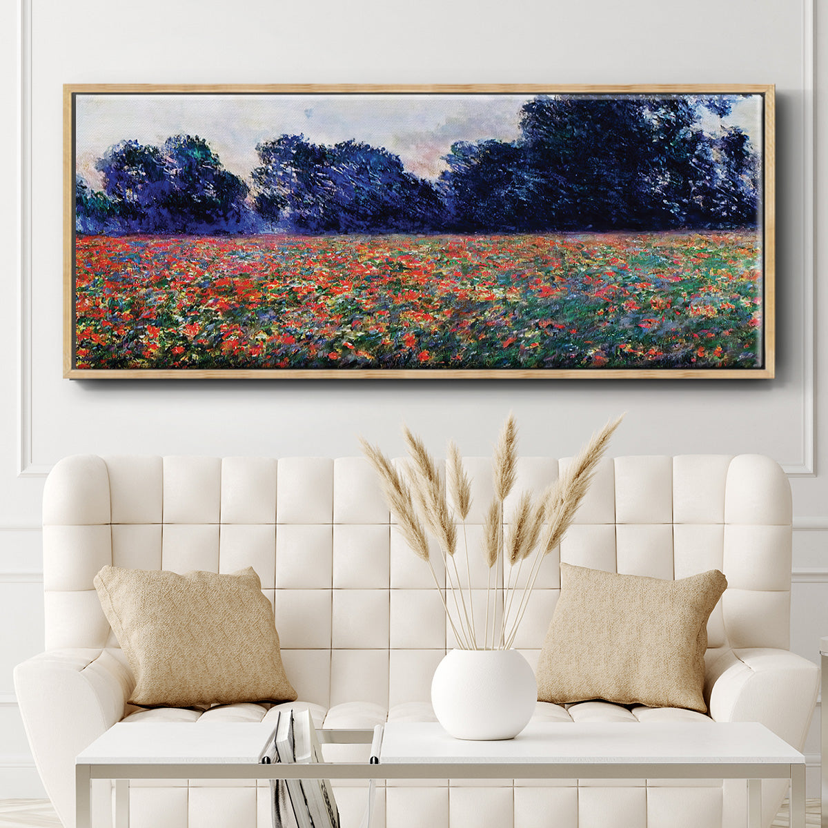 Poppies at Giverny, 1887 - Floater Framed Canvas Print