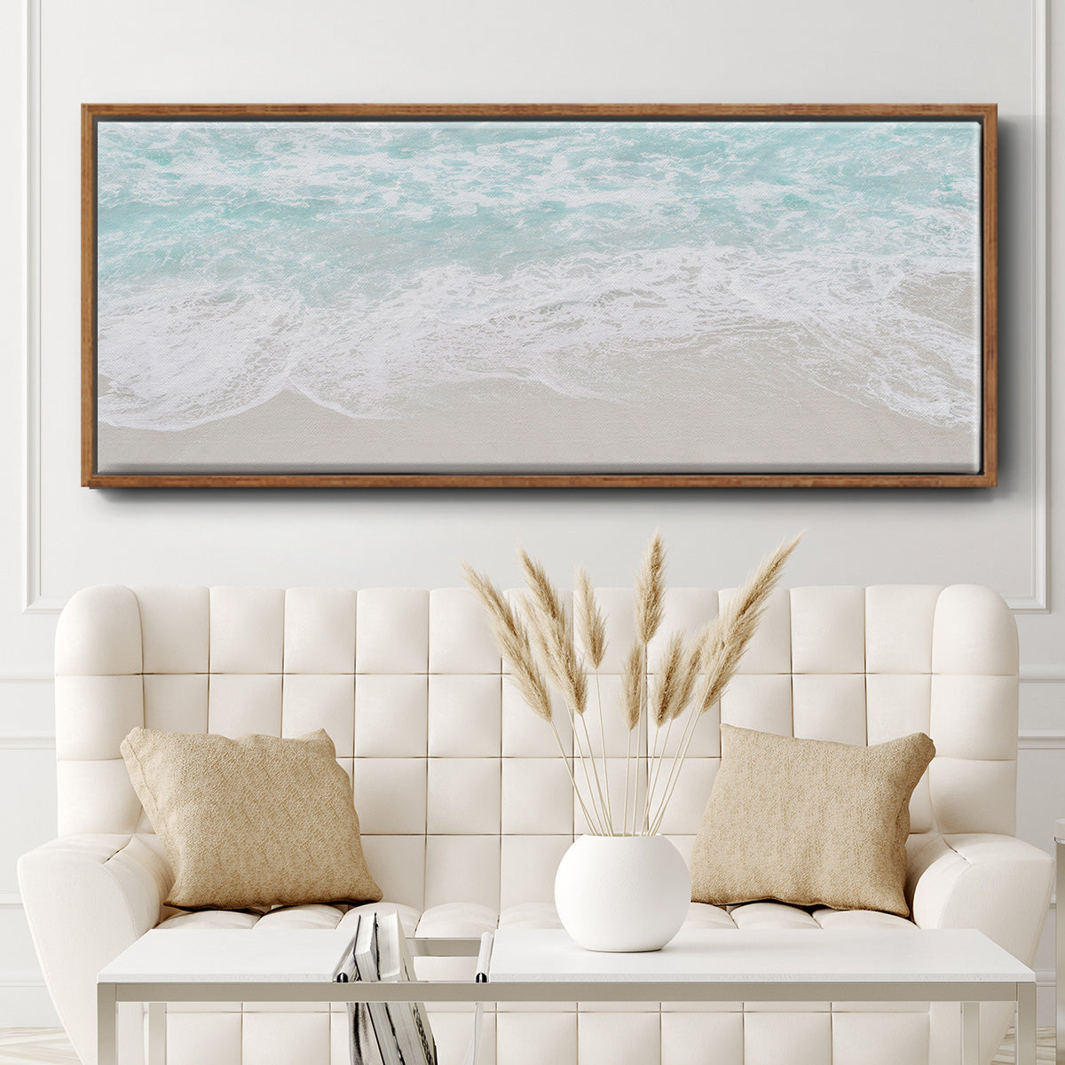 Coastline Tide - Floater Framed Canvas Print