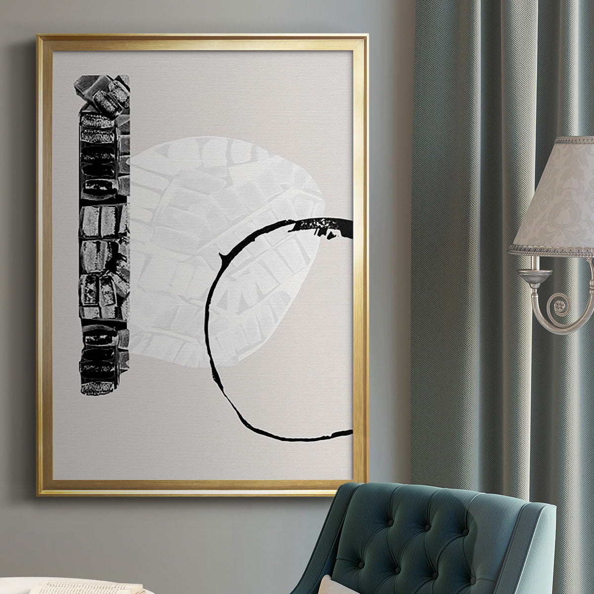 Zen Shapes I - Modern Framed Canvas Print