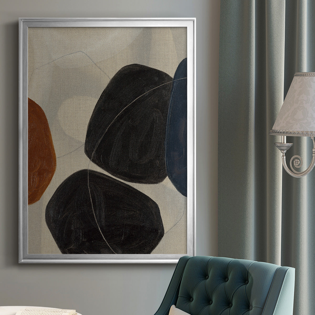 Gravity I - Modern Framed Canvas Print