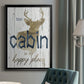Happy Place Cabin - Modern Framed Canvas Print