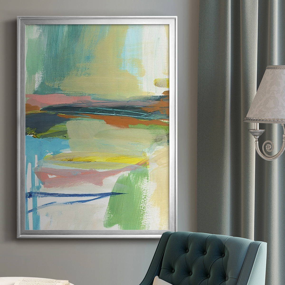 Radiant Horizon III - Modern Framed Canvas Print