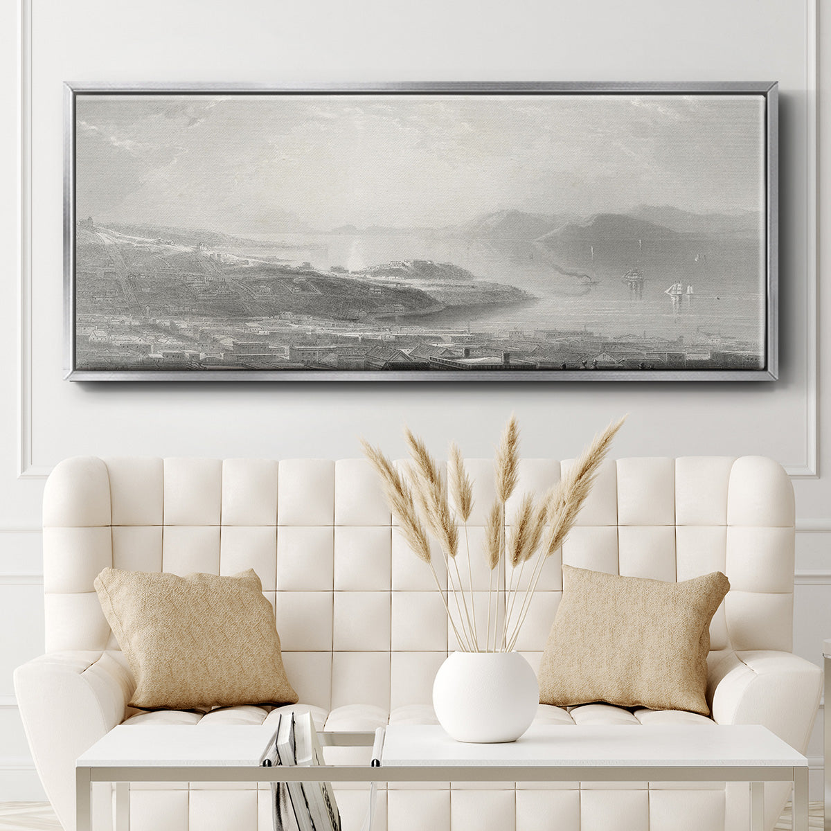 Golden Gate - Floater Framed Canvas Print