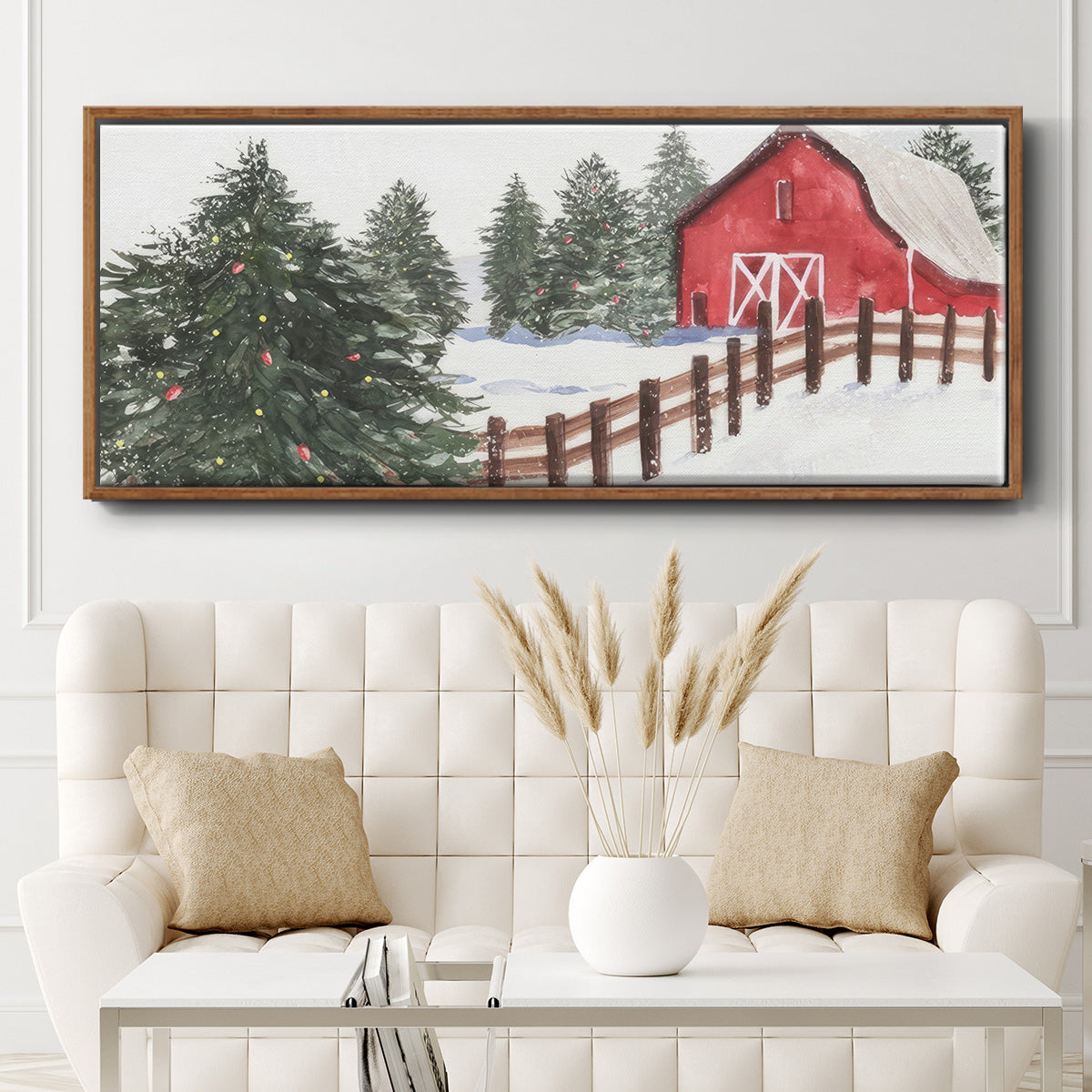 Christmas Time VI - Floater Framed Canvas Print