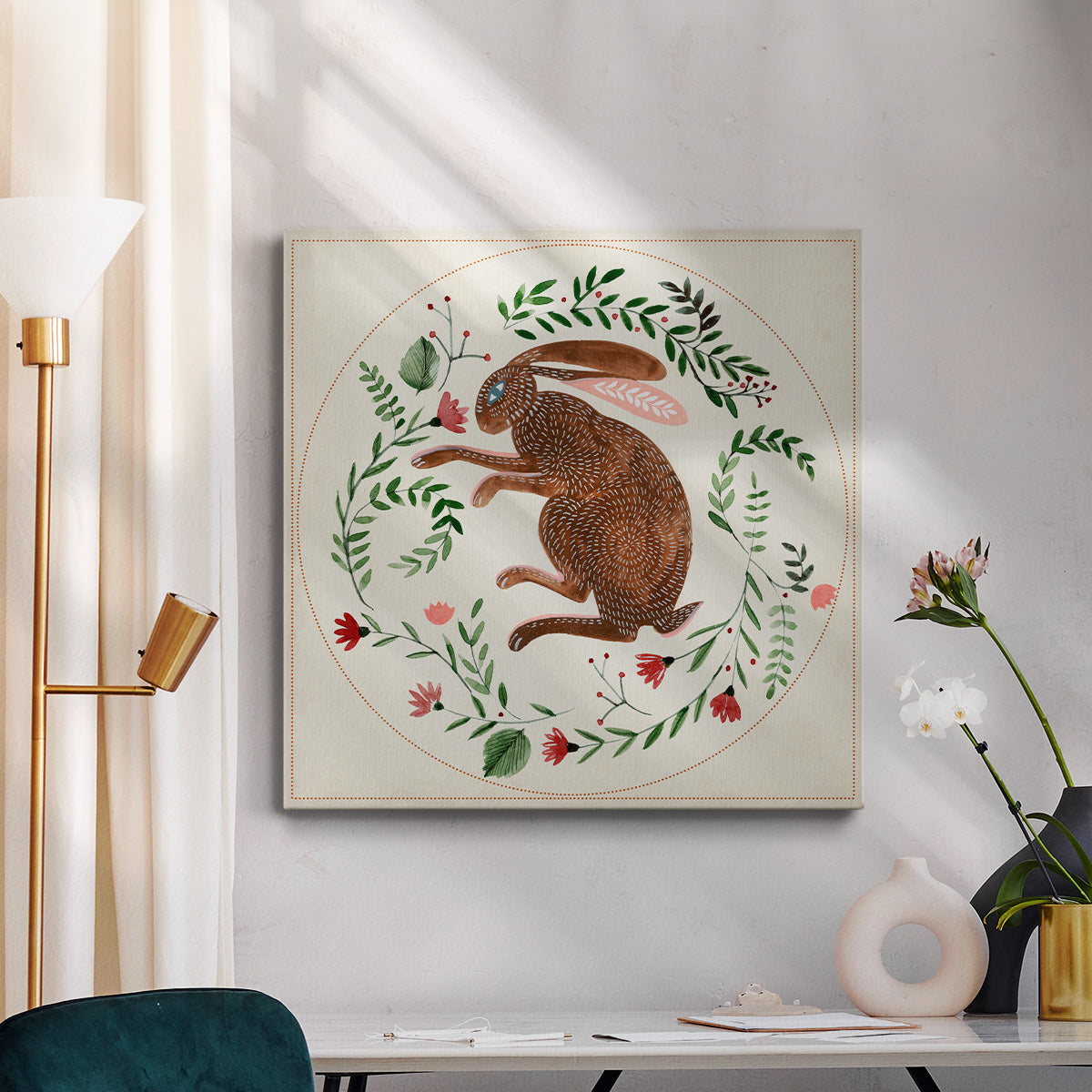 Bunny Folklore I-Premium Gallery Wrapped Canvas - Ready to Hang