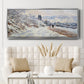The Road to Vétheuil, Snow Effect, 1879 - Floater Framed Canvas Print
