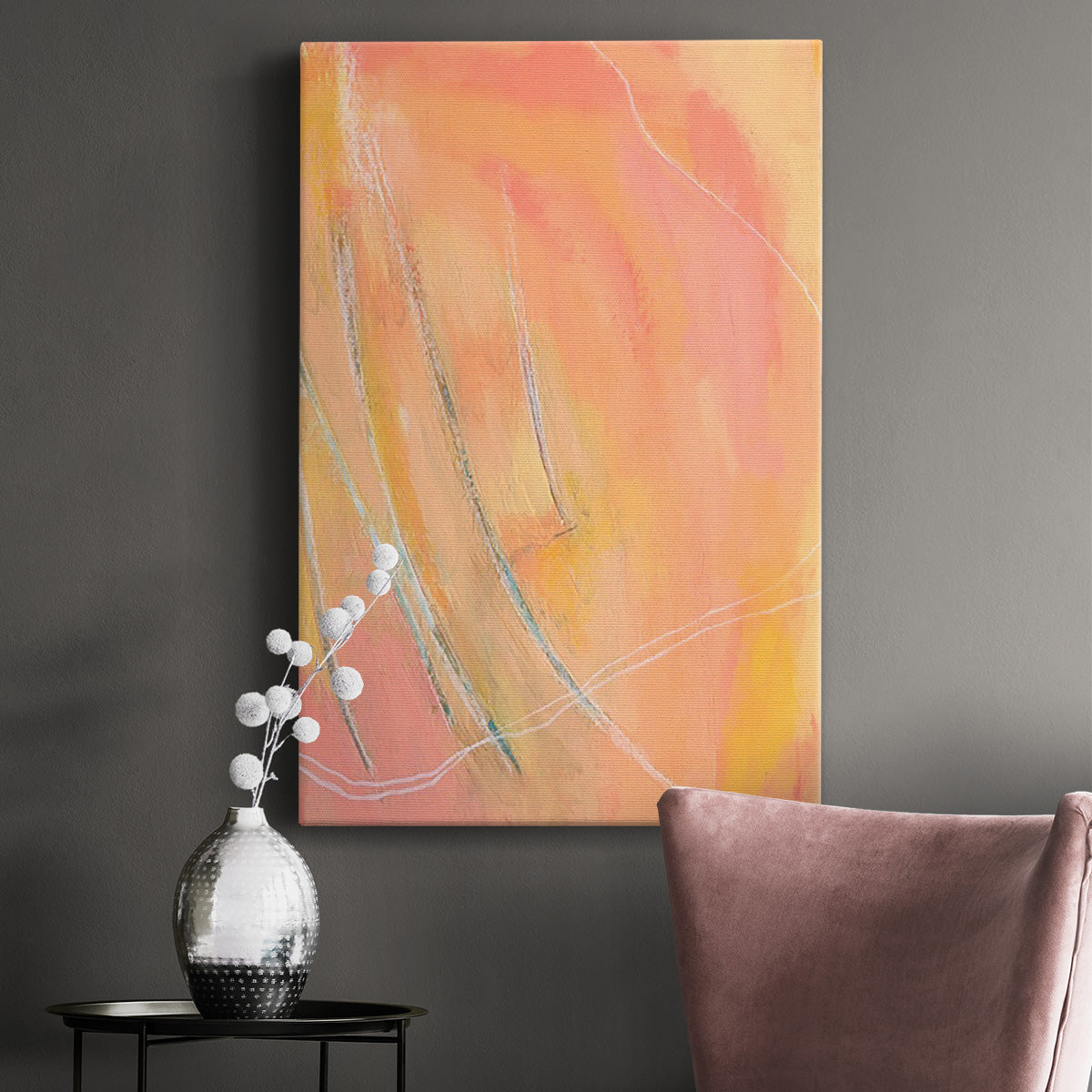 Peach Bliss I - Canvas Art Print