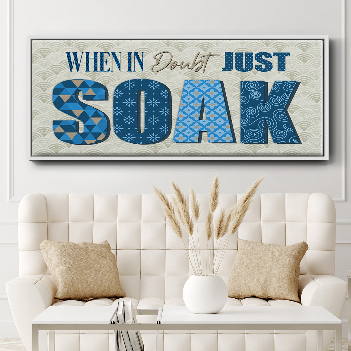 When in Doubt - Floater Framed Canvas Print