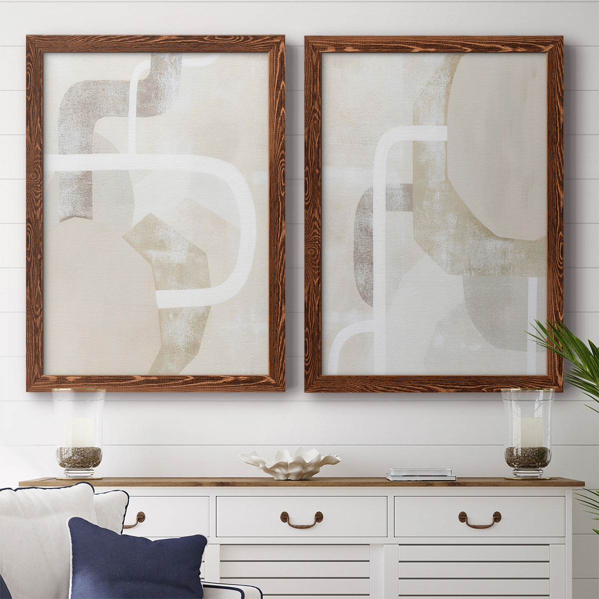 Quiet Affection I - Premium Framed Canvas 2 Piece Set - Ready to Hang