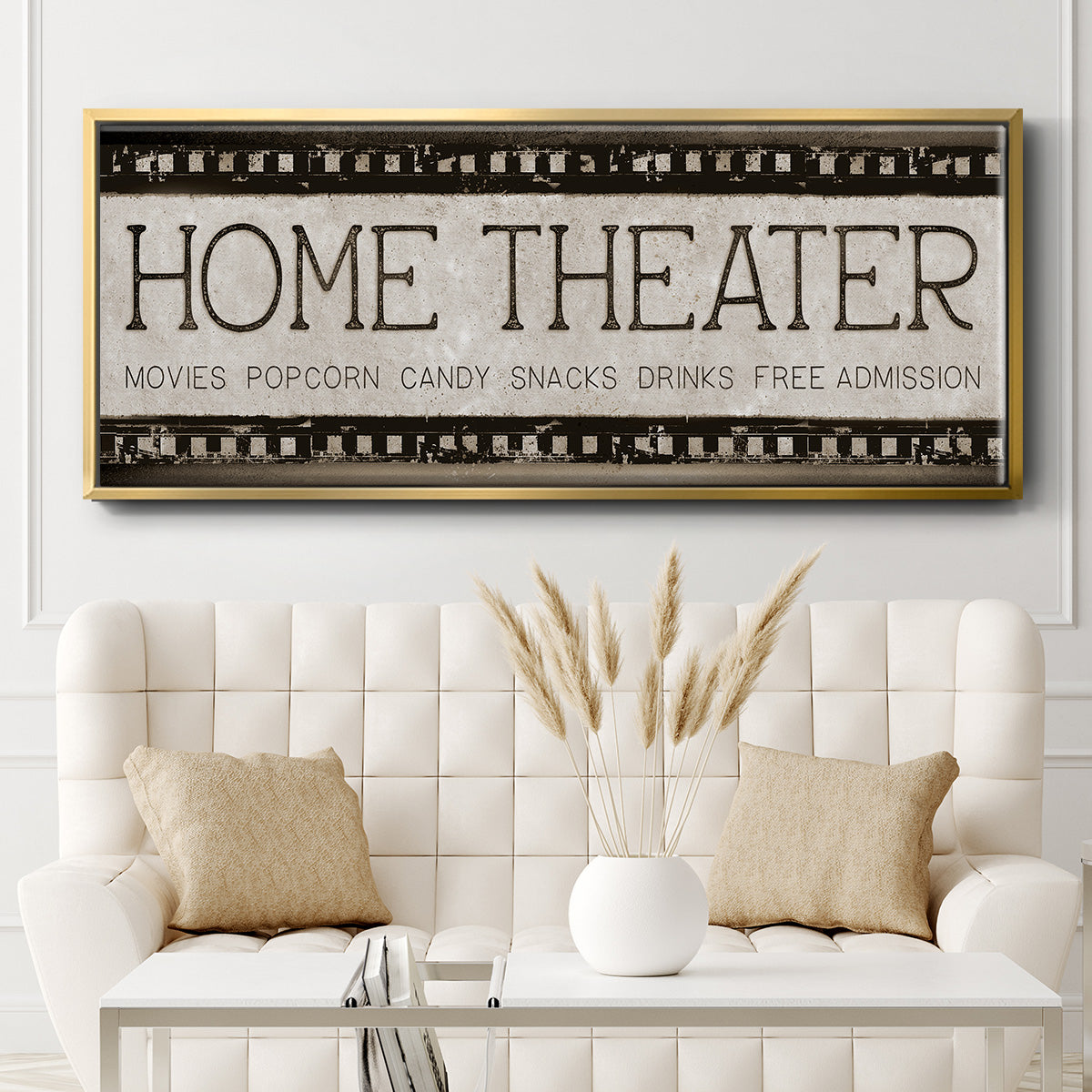 Home Theater - Floater Framed Canvas Print
