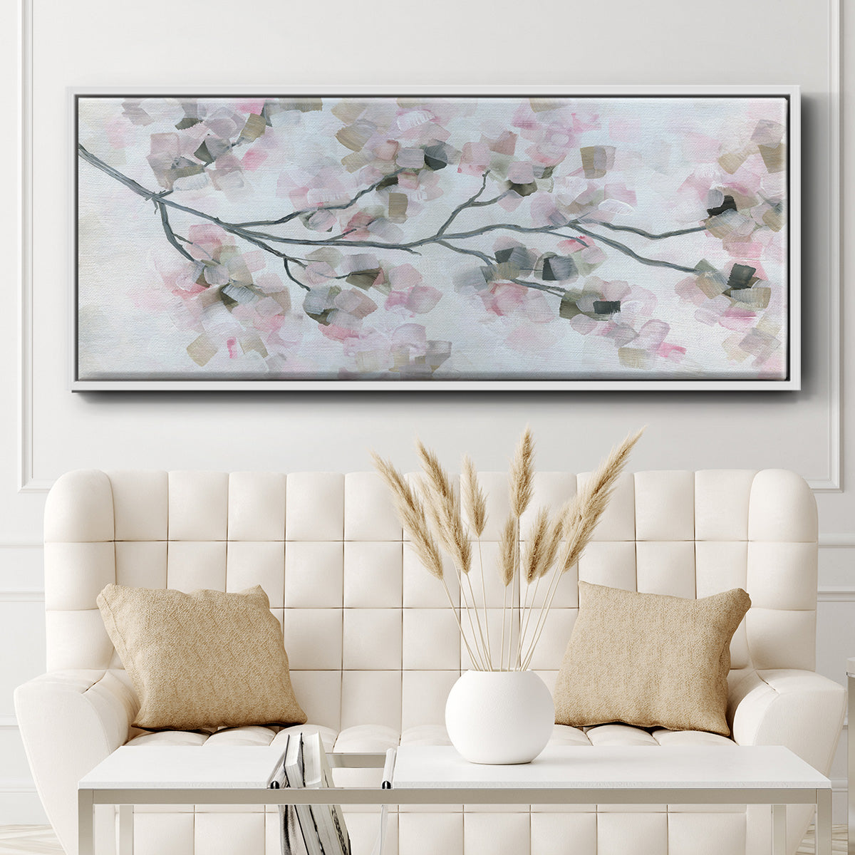 Cherry Blossoms - Floater Framed Canvas Print