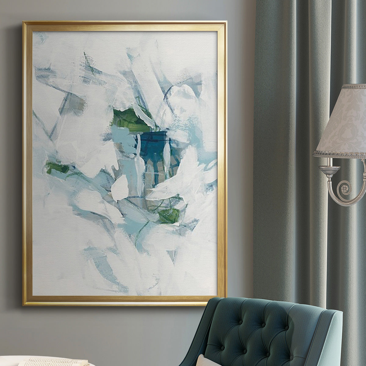 Ice Cavern III - Modern Framed Canvas Print