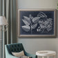 Foliage on Navy IV Premium Framed Canvas- Ready to Hang