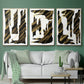 Neutral City Center Type I - Framed Premium Gallery Wrapped Canvas L Frame 3 Piece Set - Ready to Hang