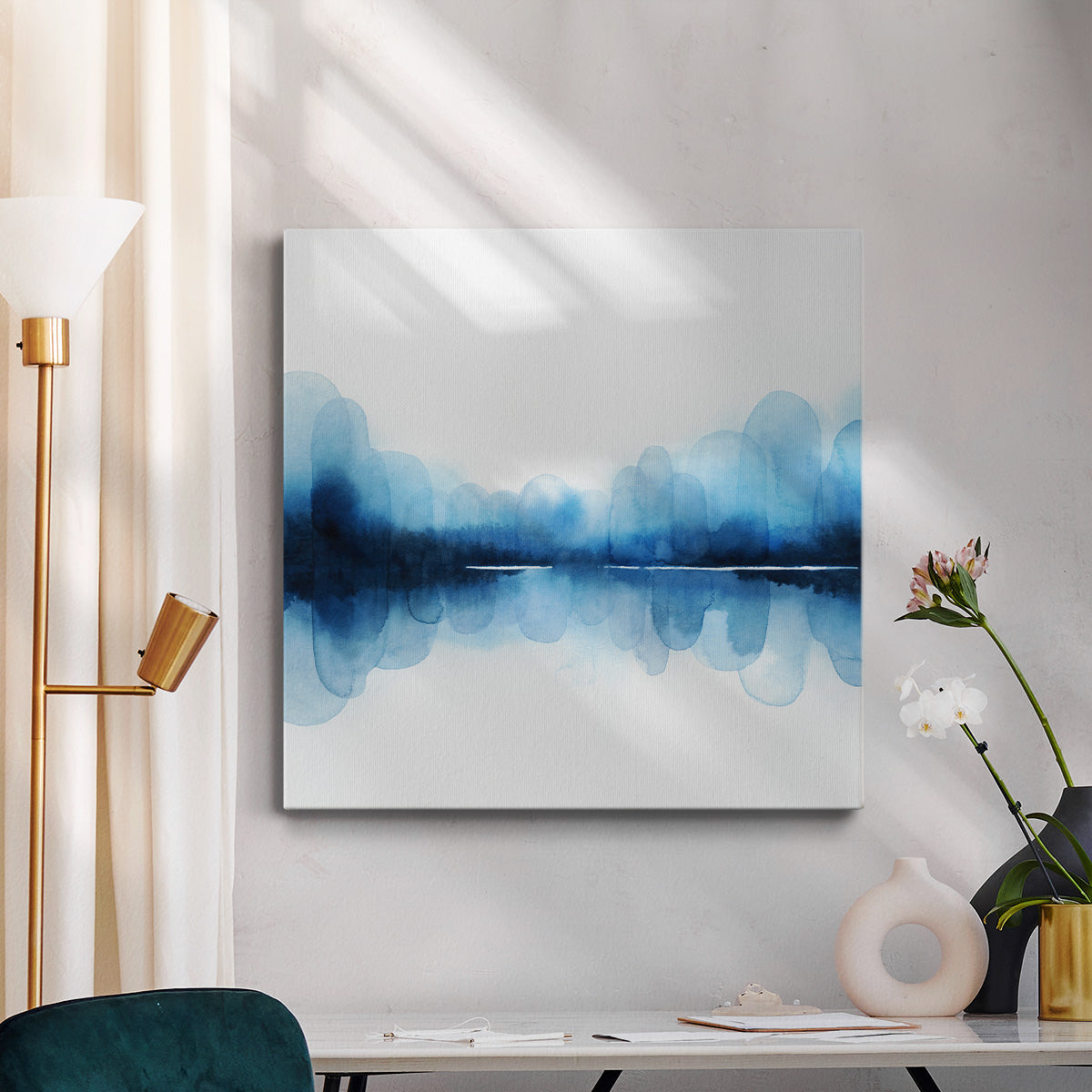 Ultramarine Mirror II-Premium Gallery Wrapped Canvas - Ready to Hang