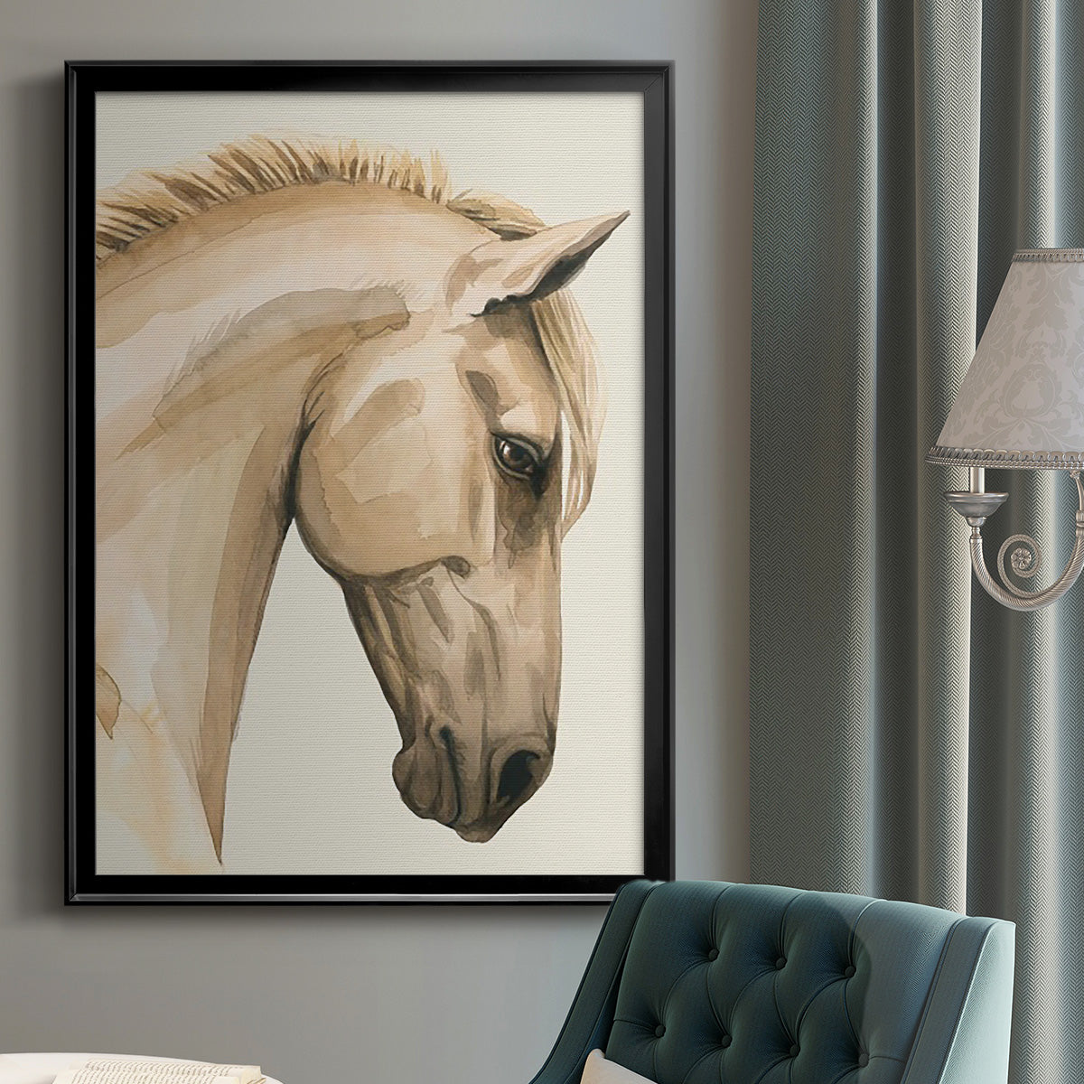 Golden Palomino I - Modern Framed Canvas Print