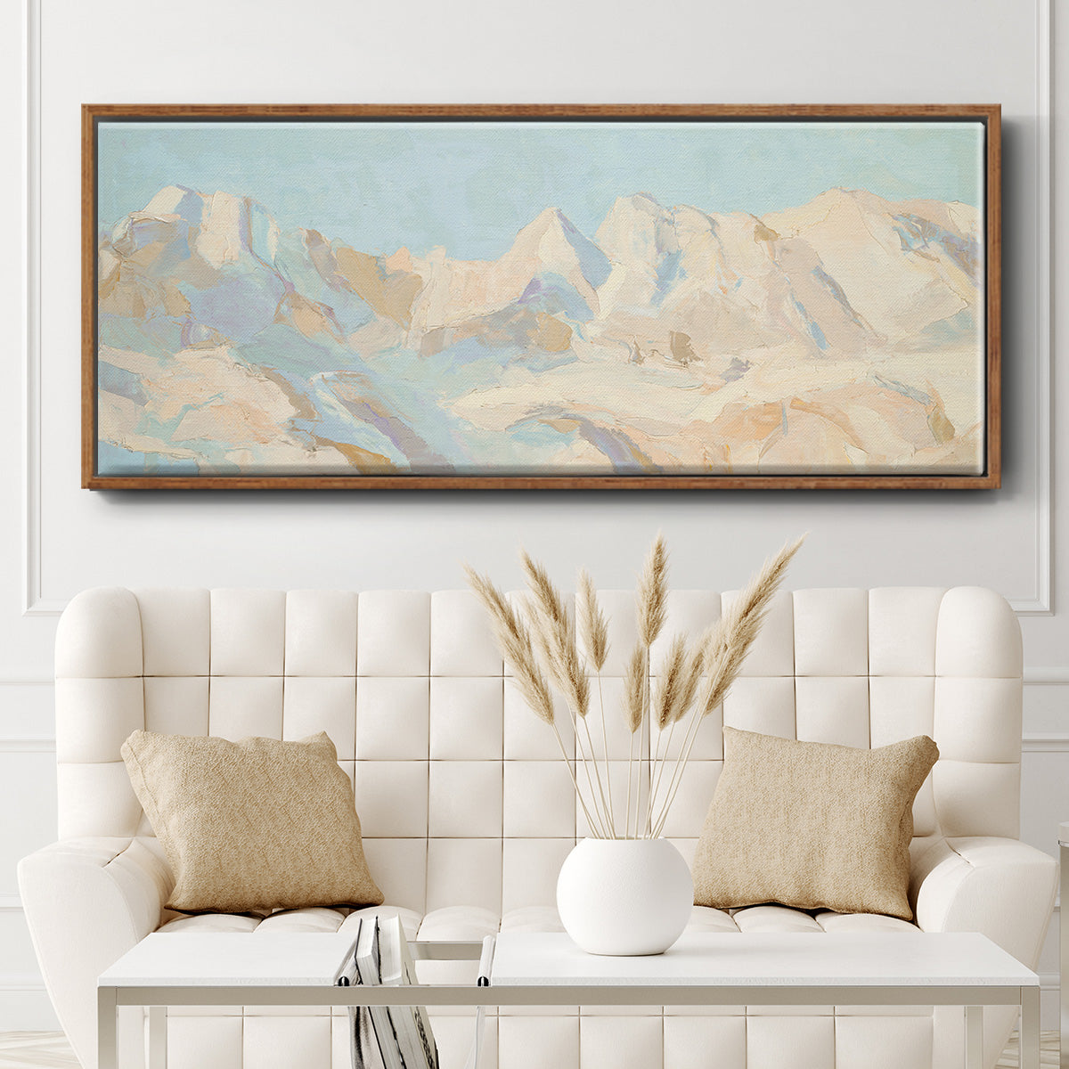 Mountain Scape - Floater Framed Canvas Print