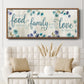 Food Family Love - Floater Framed Canvas Print