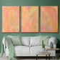 Peach Bliss I - Framed Premium Gallery Wrapped Canvas L Frame 3 Piece Set - Ready to Hang