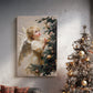 Warm Lantern Snow Serenade - Canvas Art Print
