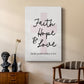 Faith Hope and Love Cross - Canvas Art Print