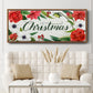 Christmas Flora Wreath Collection D - Floater Framed Canvas Print