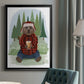 Lumberjack Bear Latte - Modern Framed Canvas Print