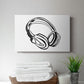 Headphones Sketch - Canvas Art Print