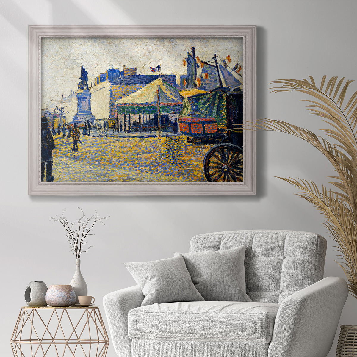 Place de Clichy - Ornate Framed Canvas Print