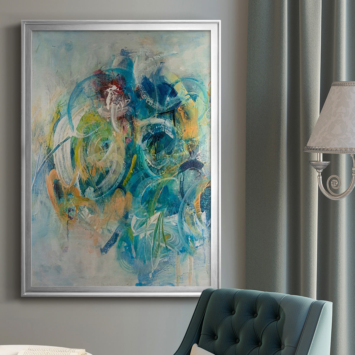 Silent Energy II - Modern Framed Canvas Print