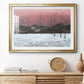 Sunset Snowfall II - Modern Framed Art Print