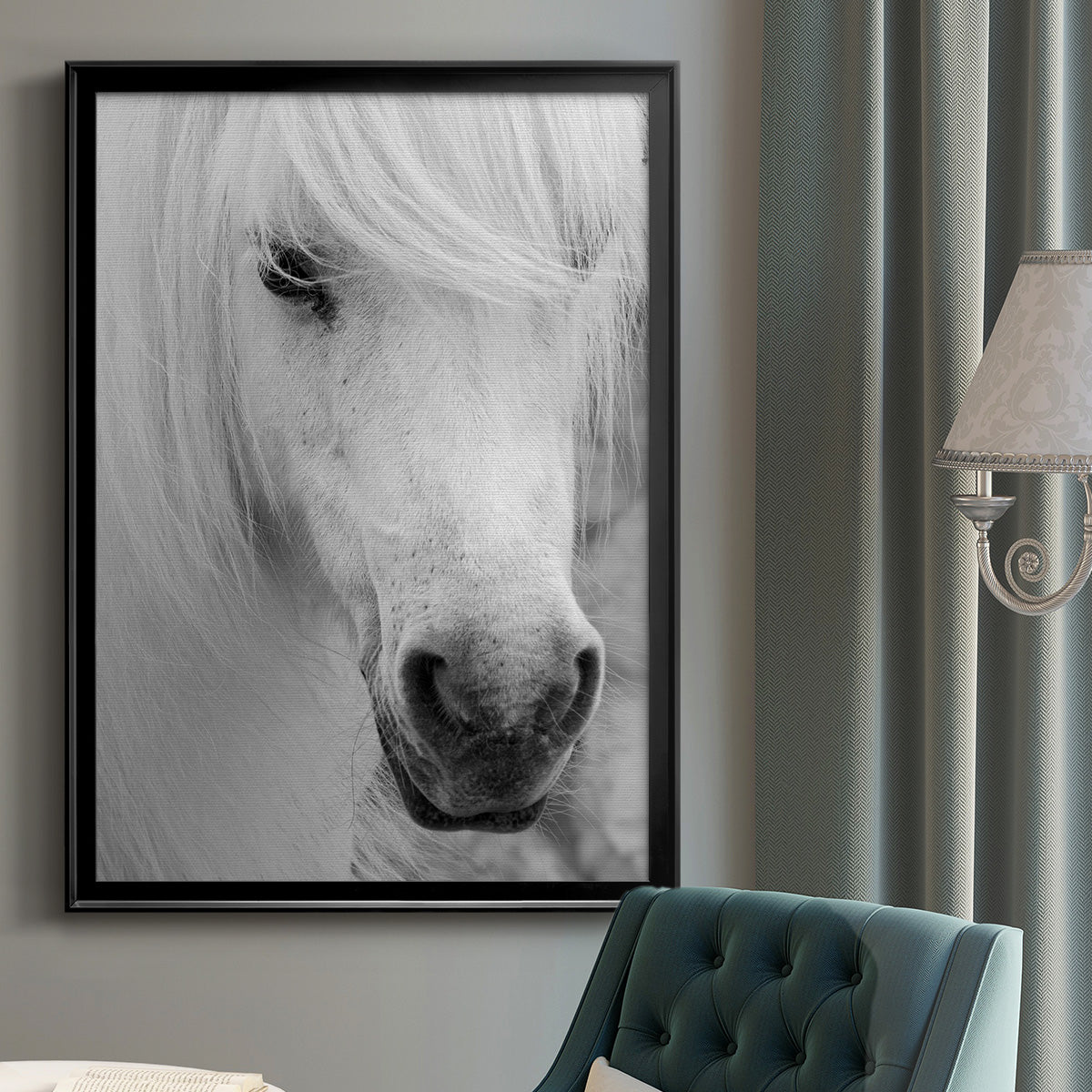 Island Pony I - Modern Framed Canvas Print