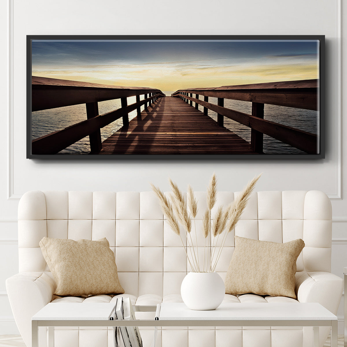 Naples Cove - Floater Framed Canvas Print