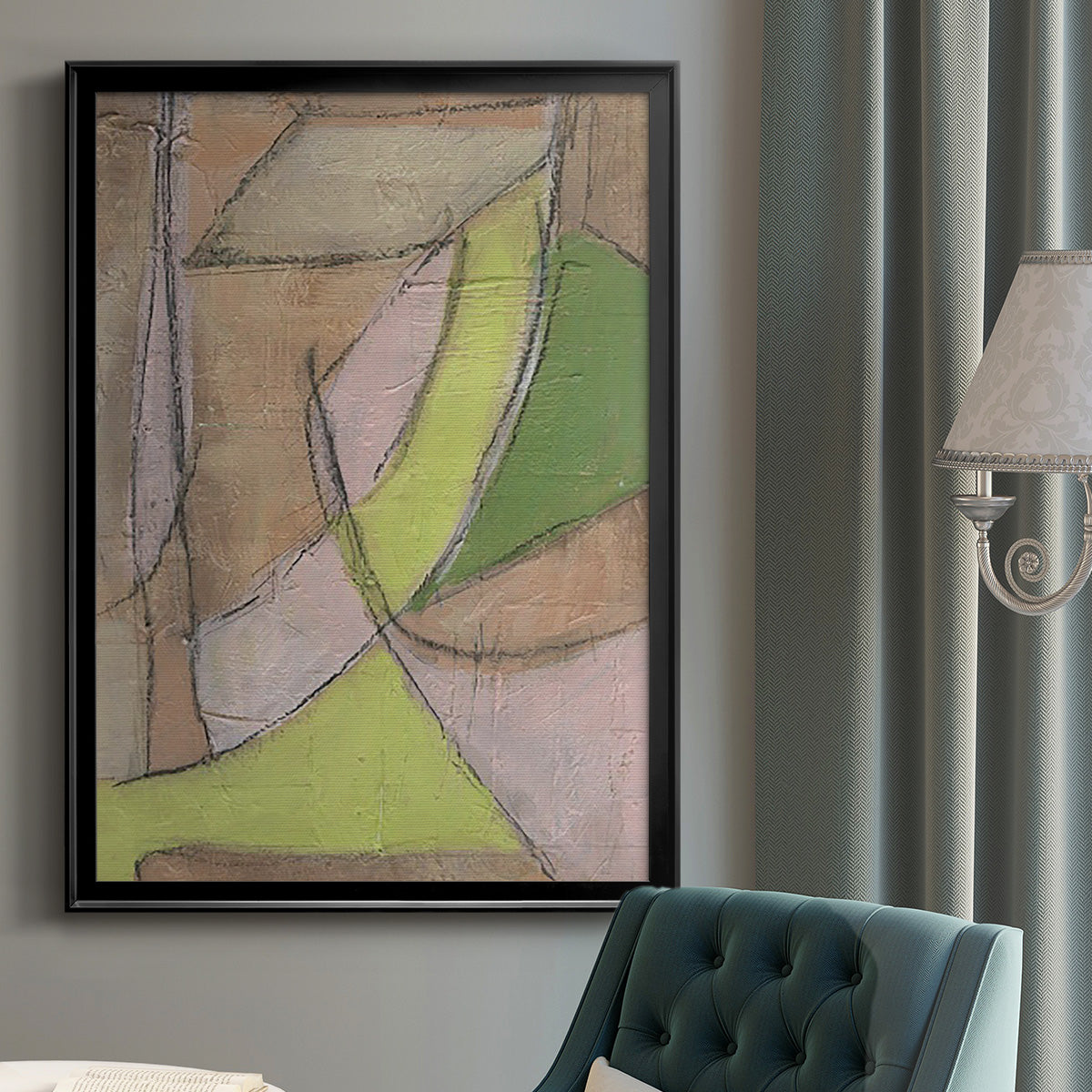 Many Layers II - Modern Framed Canvas Print