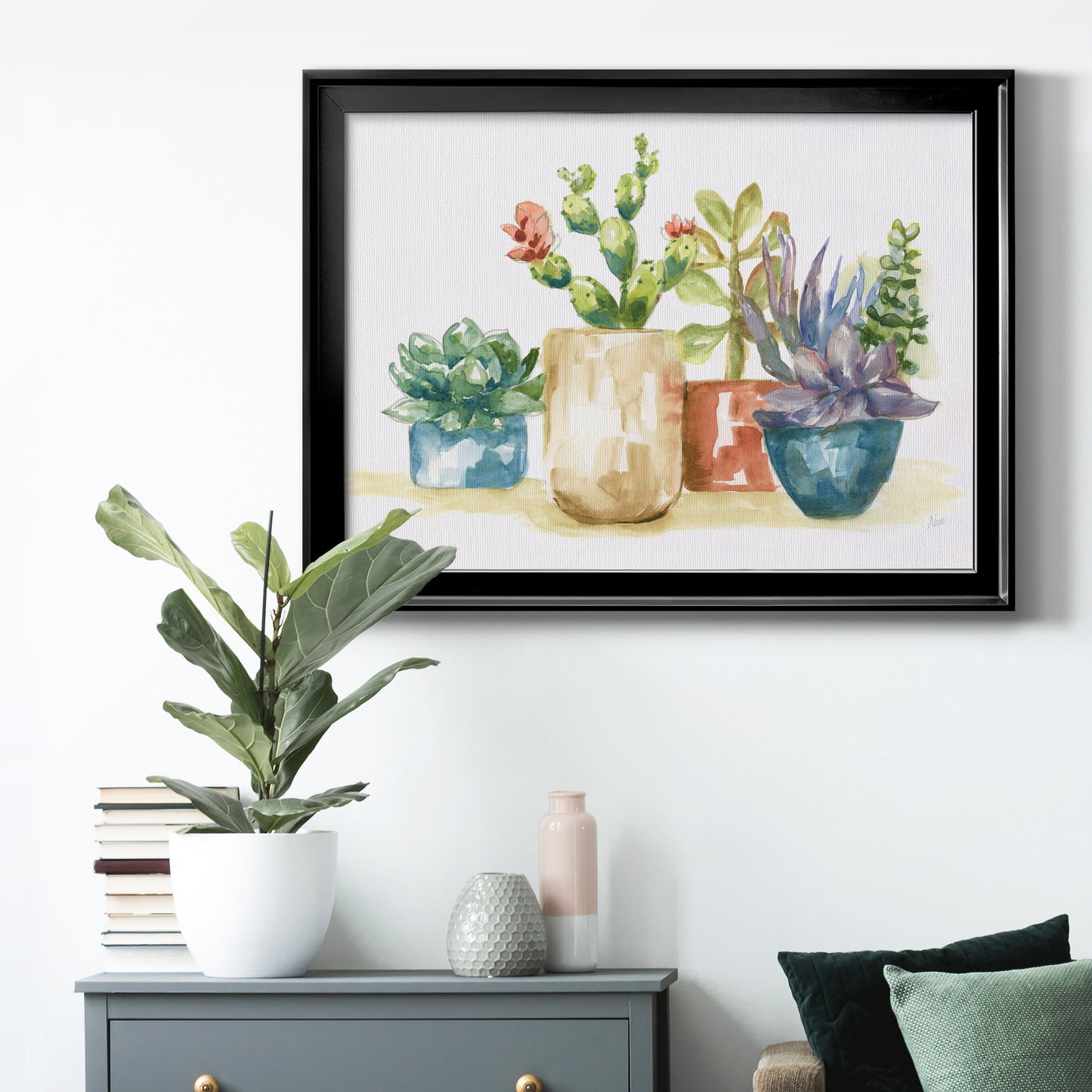 Summer Succulents I Premium Classic Framed Canvas - Ready to Hang